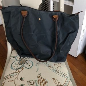 Navy longchamp tote